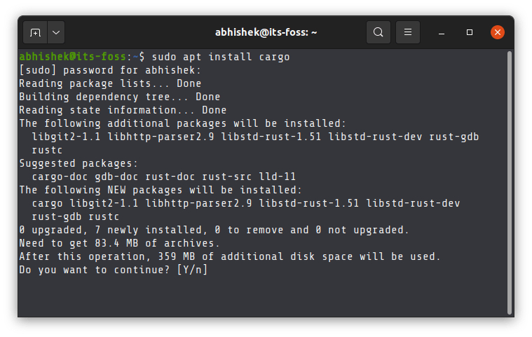 如何在 Ubuntu 和其它的 Linux 發行版安裝 Rust 和 Cargo