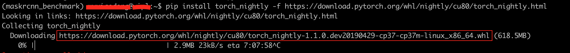解決安裝pytorch因網速問題失敗的情況