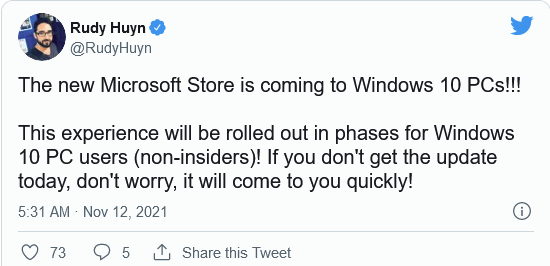官宣:Windows 11微軟商店正式向Windows 10用戶推出 官宣:Windows 11微軟商店正式向Windows 10用戶推出