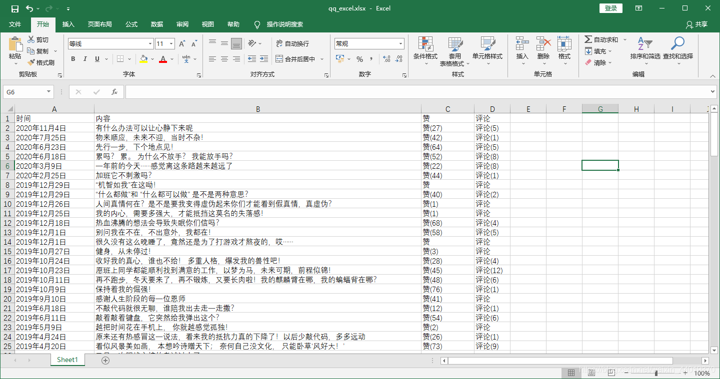 python爬取網頁版QQ空間,生成各類圖表