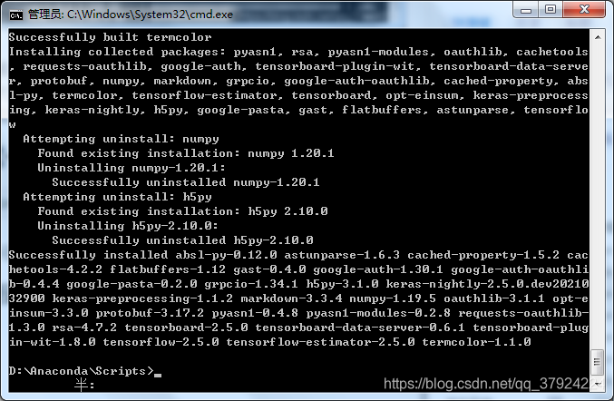 anaconda python3.8安裝后降級