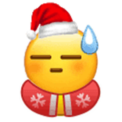 2021圣誕節emoji聊天表情大全 戴圣誕帽的emoji可愛表情合集