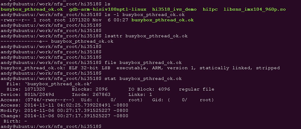 linux 查看文件的屬性（ls，lsattr，file，stat）實(shí)例詳解