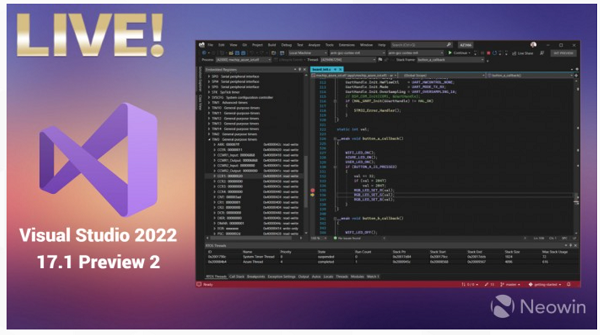 Visual Studio 2022 17.1 Preview 2發布：帶來Git、C++和.NET增強功能