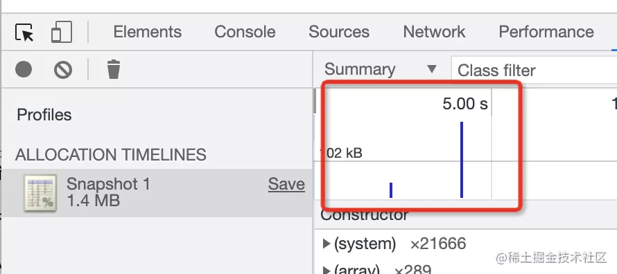通過 Chrome Devtools 的 Memory 工具證明 string 的內存分配方式