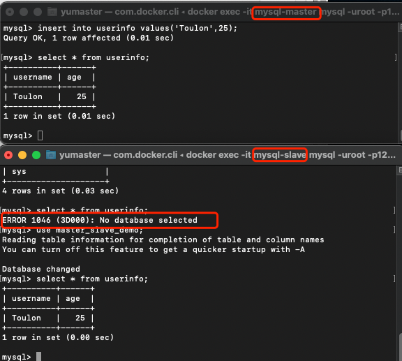 MacOS使用Docker創建MySQL主從數據庫的方法