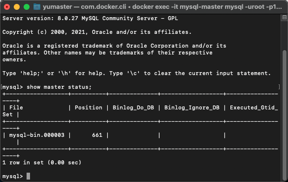 MacOS使用Docker創建MySQL主從數據庫的方法