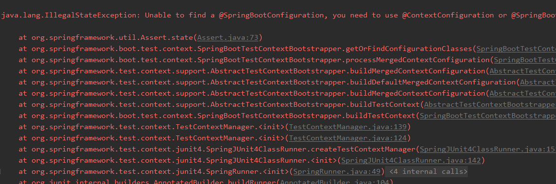 解決SpringBoot運(yùn)行Test時(shí)報(bào)錯(cuò):SpringBoot Unable to find