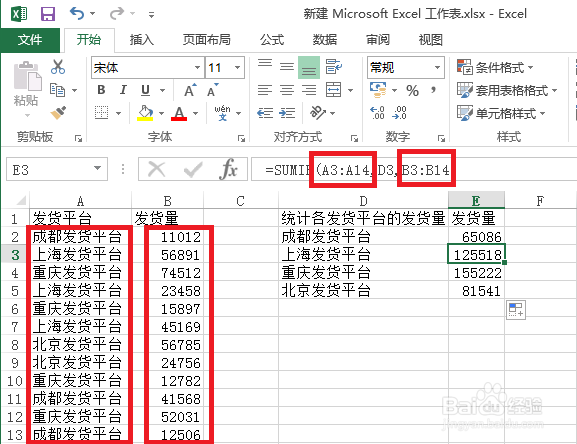 Excel中Sumif函數(shù)的使用方法
