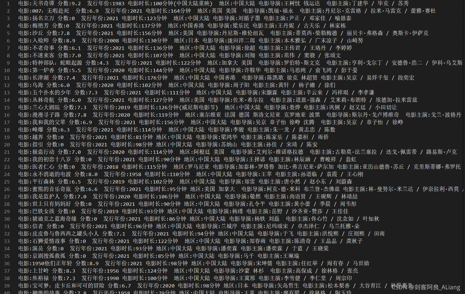 Python 通過xpath屬性爬取豆瓣熱映的電影信息