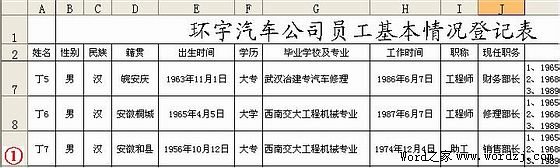 Excel2003自動生成員工簡歷表圖文教程 Excel2003自動生成員工簡歷表圖文教程