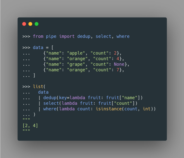 python編程學(xué)習(xí)使用管道Pipe編寫優(yōu)化代碼