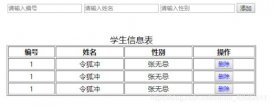 js動態(tài)實現(xiàn)表格添加和刪除操作