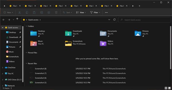 微軟新版Win11 dev 22572發布：資源管理器終于支持多標簽頁了！