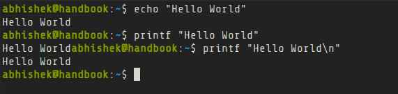bash 中的格式化輸出命令：printf